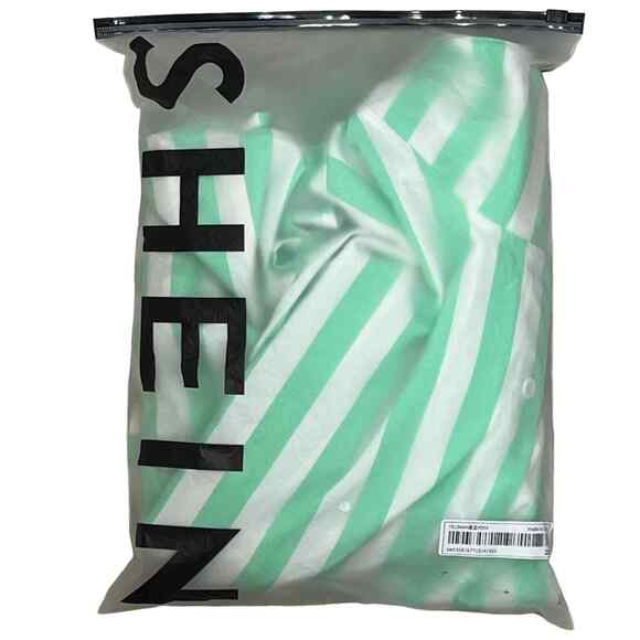 Shein Curve Striped Button Down Top / Shorts Set Size 2X - Picture 9 of 9